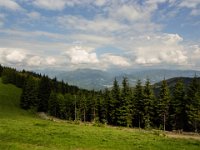 011   ein Blick Richtung westen zum Mugel, im Hintergrund Eisenerzer Reichenstein ganz links, Trenchtling und rechts die Hochschwabgruppe