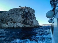 066 bei der Rueckfahrt sehen wir die Felsen der Insel Grgur